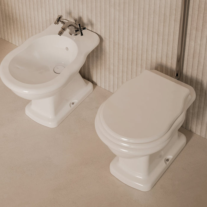 BOHEME high-level ceramic cistern with WC and bidet by Alice Ceramica