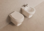 BOHEME Traditional Wall-Hung WC and bidet in a bathroom setting – Alice Ceramica