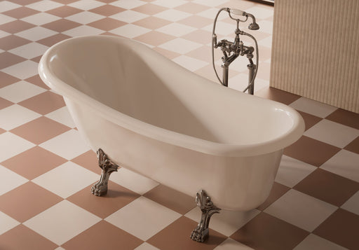 BOHEME Freestanding Bathtub with Feet in a bathroom setting – Alice Ceramica