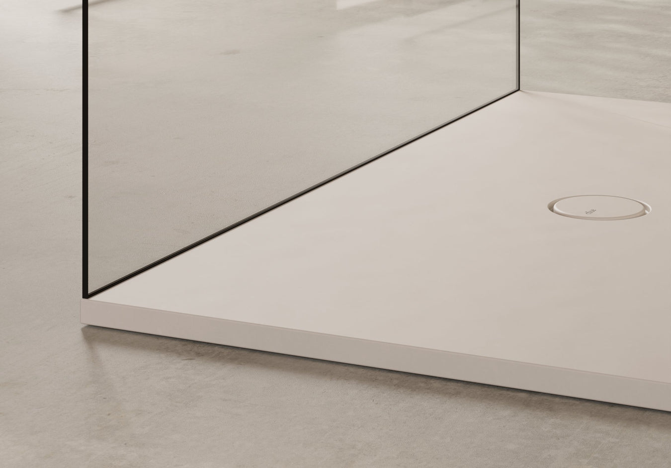 FORM ceramic shower tray in a bathroom setting – Alice Ceramica