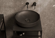FORM Round Countertop Washbasin 45 cm in a bathroom setting – Alice Ceramica