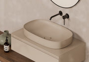 FORM Semi-Inset Washbasin 65x40 cm in a bathroom setting – Alice Ceramica