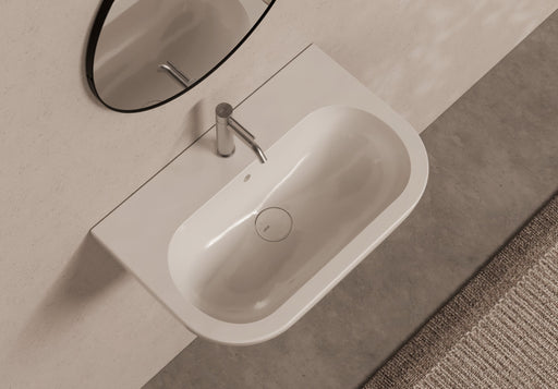 FORM Wall-Hung Washbasin 68x45 cm in a bathroom setting – Alice Ceramica