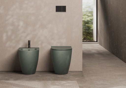 FORM Back-to-Wall WC and bidet in a bathroom setting – Alice Ceramica