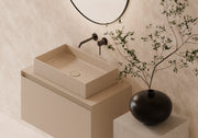 HIDE Countertop Washbasin 60x37 cm in a bathroom setting – Alice Ceramica