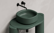 IDILLA Square Countertop Basin 40x40 in a bathroom setting – Alice Ceramica
