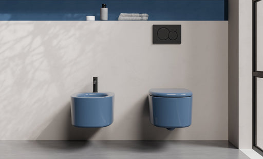 IDILLA Wall-Hung WC and bidet in a bathroom setting – Alice Ceramica