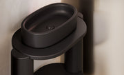 IDILLA Ceramic Column Supports (Pair) in a bathroom setting – Alice Ceramica