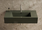 KUBO Wall-Hung/Countertop Basin 100x50 in a bathroom setting – Alice Ceramica