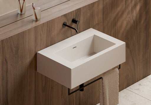 KUBO Wall-Hung or Countertop Basin 80x50 in a bathroom setting – Alice Ceramica