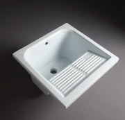 LAUNDRY BRAIES wash tub 60 x 60 with washboard – Alice Ceramica, view 2