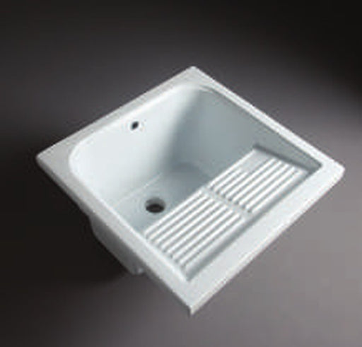 LAUNDRY BRAIES wash tub 60 x 60 with washboard – Alice Ceramica, view 2