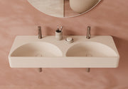 LUNARIS Wall-Hung Washbasin 121x45 cm in a bathroom setting – Alice Ceramica