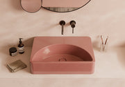 LUNARIS Wall-Hung Washbasin 61x45 cm in a bathroom setting – Alice Ceramica