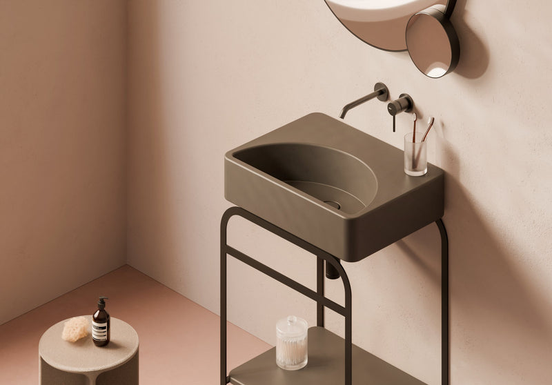 LUNARIS Ceramic Vanity Top 61 cm in a bathroom setting – Alice Ceramica