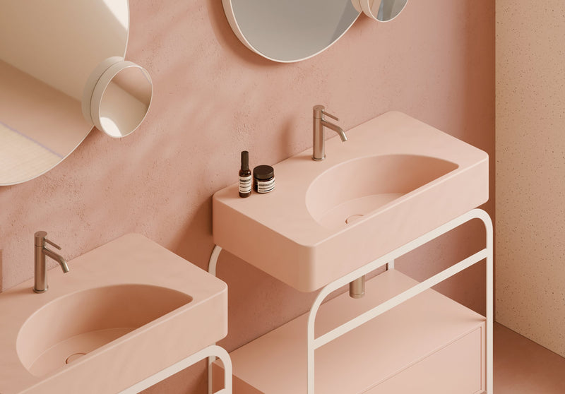 LUNARIS Ceramic Vanity Top 81 cm in a bathroom setting – Alice Ceramica