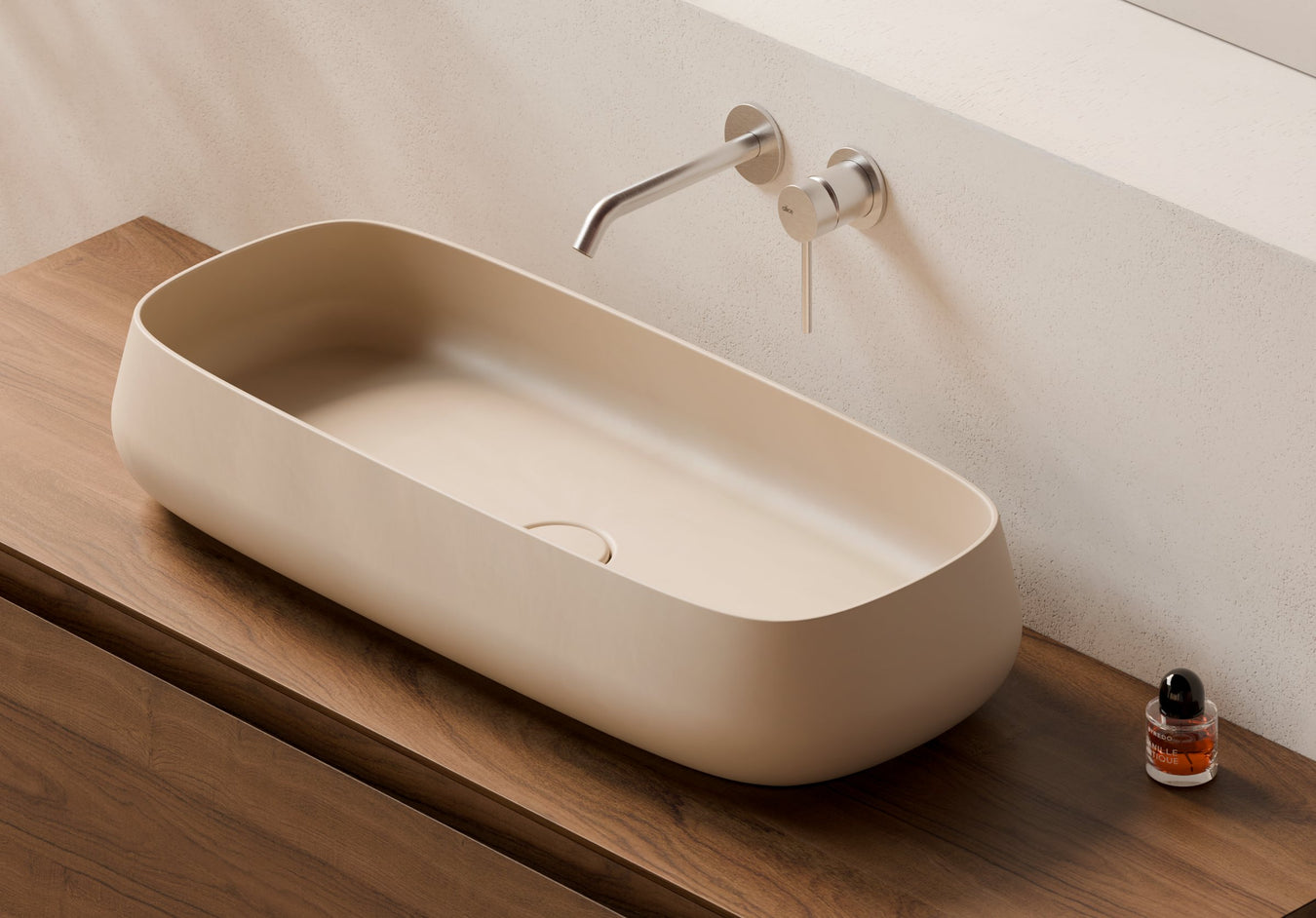 NUR Countertop Washbasin 80x35 cm in a bathroom setting – Alice Ceramica