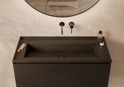 PLATEA Wall-Hung/Countertop Basin 101x46 in a bathroom setting – Alice Ceramica