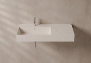 SPY PLAN Vanity-Top Washbasin 101x46 in a bathroom setting – Alice Ceramica