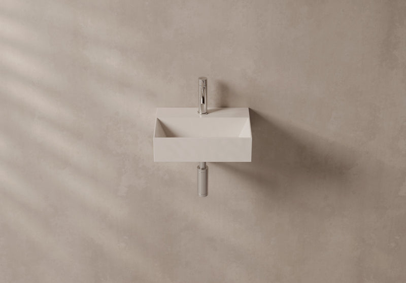 SPY Wall-Hung or Countertop Basin 40x30 in a bathroom setting – Alice Ceramica