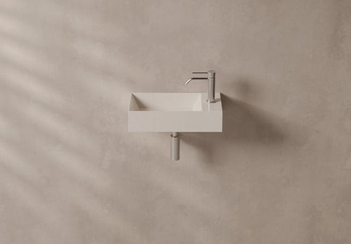 SPY Wall-Hung or Countertop Basin 45x20 in a bathroom setting – Alice Ceramica