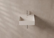 SPY Wall-Hung or Countertop Basin 46x46 in a bathroom setting – Alice Ceramica