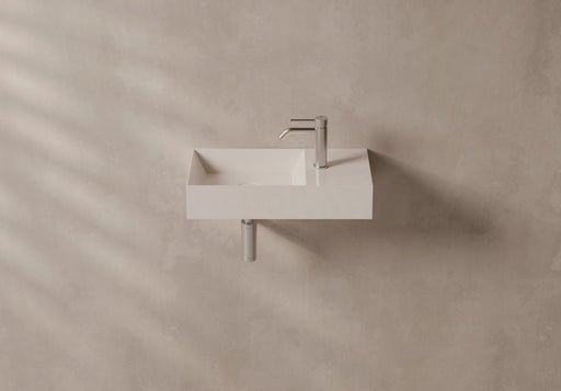 SPY Wall-Hung or Countertop Basin 55x25 in a bathroom setting – Alice Ceramica