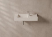 SPY Wall-Hung or Countertop Basin 75x27 in a bathroom setting – Alice Ceramica