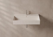 SPY Wall-Hung or Countertop Basin 81x46 in a bathroom setting – Alice Ceramica