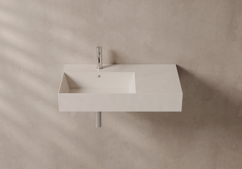SPY PLAN Vanity-Top Washbasin 81x46 in a bathroom setting – Alice Ceramica