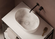 UNICA Countertop Washbasin 45x31 cm in a bathroom setting – Alice Ceramica
