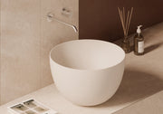UNICA Round Countertop Washbasin 50 cm in a bathroom setting – Alice Ceramica