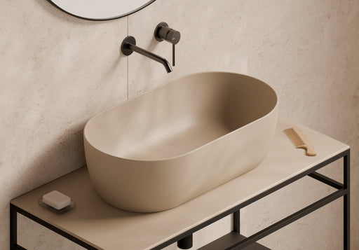 UNICA Countertop Washbasin 70x39 cm in a bathroom setting – Alice Ceramica
