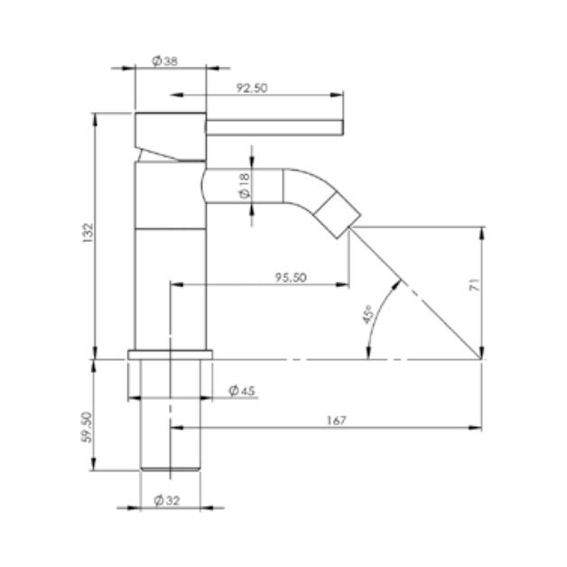 MATH Single-Lever Bidet Mixer – Alice Ceramica, view 4