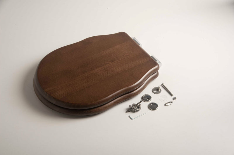 Boheme Seat Cover Soft Close white / walnut - Alice Ceramica - Italian Bathrooms online store - 100% made in Italy