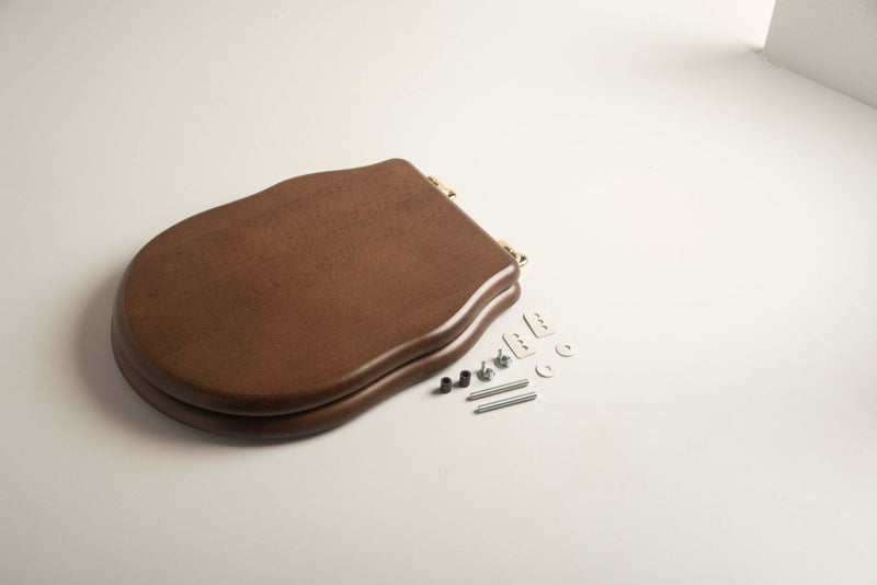 Boheme Seat Cover Soft Close white / walnut - Alice Ceramica - Italian Bathrooms online store - 100% made in Italy