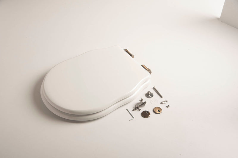 Boheme Seat Cover Soft Close white / walnut - Alice Ceramica - Italian Bathrooms online store - 100% made in Italy