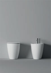 Bidet Form Back to Wall / Appoggio Square - Alice Ceramica - Italian Bathrooms online store - 100% made in Italy