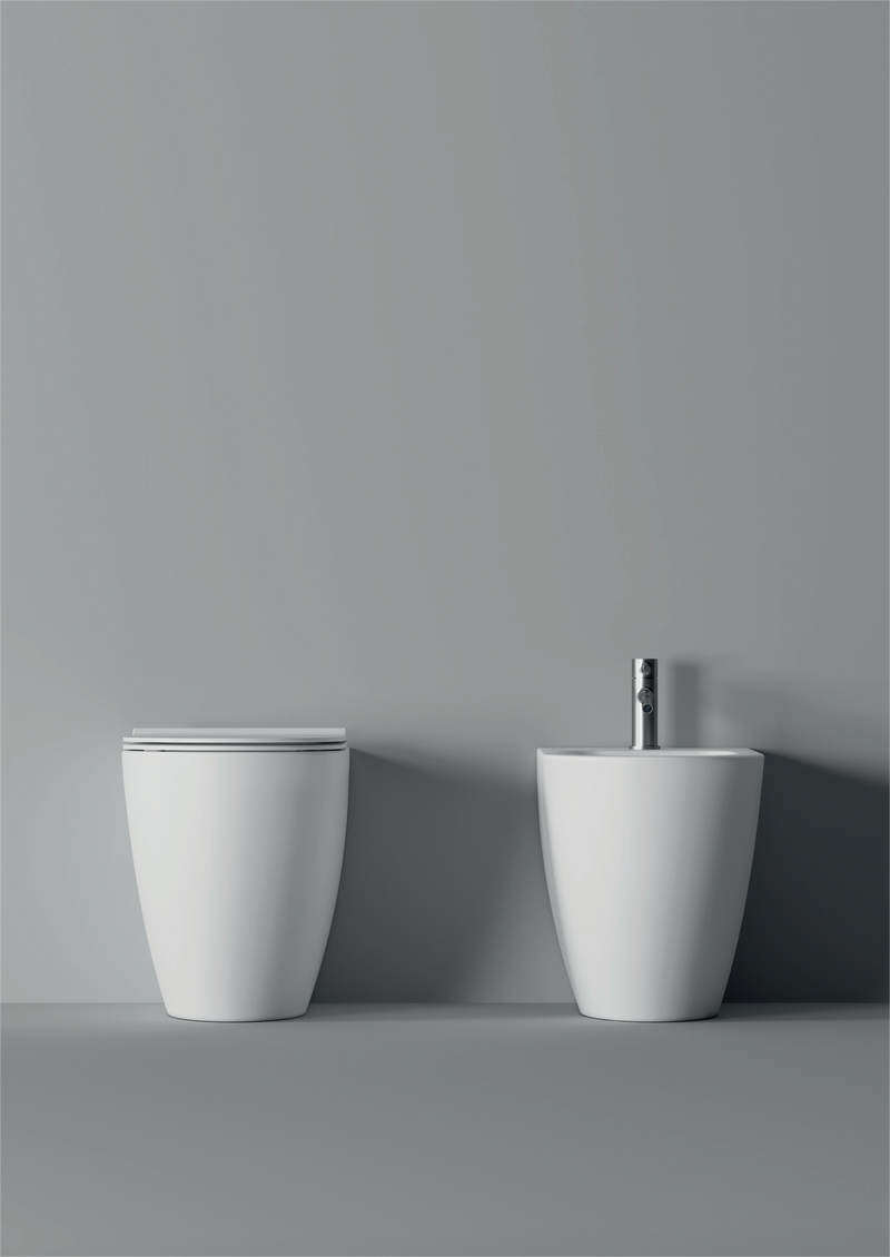 Bidet Form Back to Wall / Appoggio Square - Alice Ceramica - Italian Bathrooms online store - 100% made in Italy