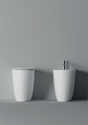 Bidet Form Back to Wall / Appoggio Square H50 - Alice Ceramica - Italian Bathrooms online store - 100% made in Italy