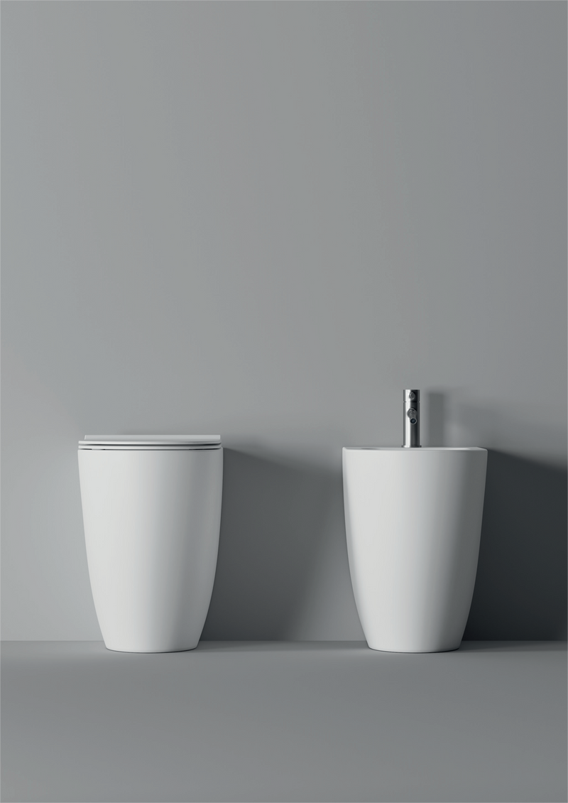Bidet Form Back to Wall / Appoggio Square H50 - Alice Ceramica - Italian Bathrooms online store - 100% made in Italy