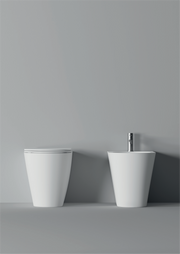 HIDE Round Back-to-Wall Bidet 57x37 cm by Alice Ceramica