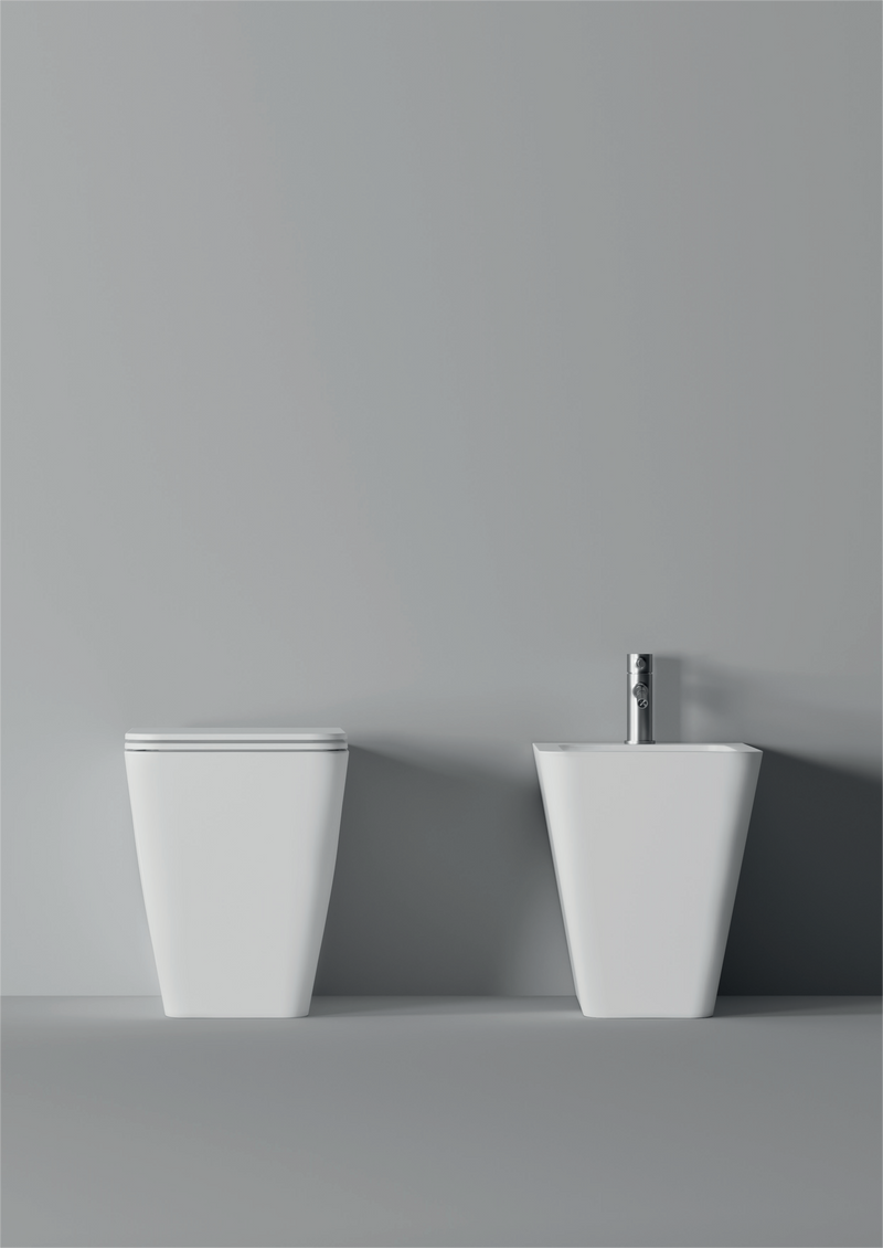 Bidet Hide Back to Wall / Appoggio Square 55cm x 35cm - Alice Ceramica - Italian Bathrooms online store - 100% made in Italy