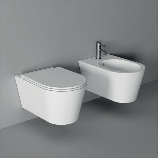 Bidet Hide Hung / Sospeso Round 57cm x 37cm - Alice Ceramica - Italian Bathrooms online store - 100% made in Italy