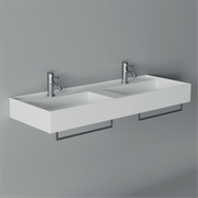 HIDE Wall-Hung/Countertop Basin 120x45 in White Shiny – Alice Ceramica