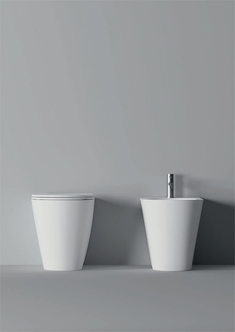 HIDE Round Back-to-Wall WC Toilet 57x37 by Alice Ceramica